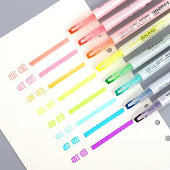 8pcs/set Light Color Double-head Highlighter Window Student Highlight Stroke Focus Color Marker School Supplies
8pcs/set Light Color Double-head Highlighter Window Student Highlight Stroke Focus Color Marker School Supplies