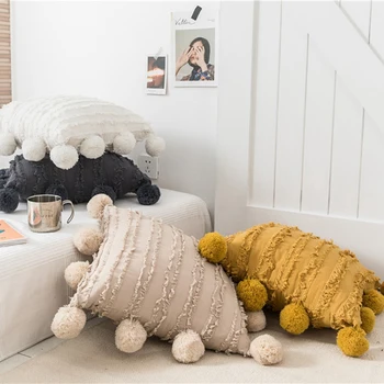 Solid Cushion Cover Floral Tassels Square Pillow Case White Yellow Grey Pillow Cover 45X45cm Home Decoration Sofa 18 Inch Pompom
Solid Cushion Cover Floral Tassels Square Pillow Case White Yellow Grey Pillow Cover 45X45cm Home Decoration Sofa 18 Inch Pompom