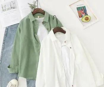 Solid color shirt jacket maa1 women's long-sleeved loose and thin 2020 autumn and winter shirt JD666-01-07 
Solid color shirt jacket maa1 women's long-sleeved loose and thin 2020 autumn and winter shirt JD666-01-07