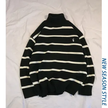 UYUK2019 Winter New Loose Fashion High Quality Casual Trend Thickened Turtleneck Striped Men's Pullover Sweater Clothes
UYUK2019 Winter New Loose Fashion High Quality Casual Trend Thickened Turtleneck Striped Men's Pullover Sweater Clothes