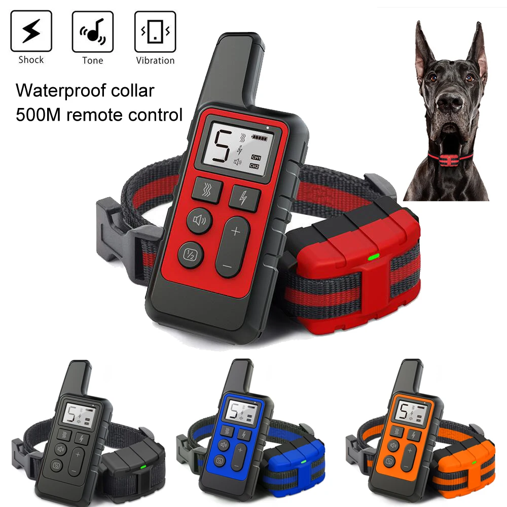 Dog Training Collar 500m Control Trainer Device Vibration Electrostatic Pulse Warning Waterproof Stop Bark Deterrents
Dog Training Collar 500m Control Trainer Device Vibration Electrostatic Pulse Warning Waterproof Stop Bark Deterrents