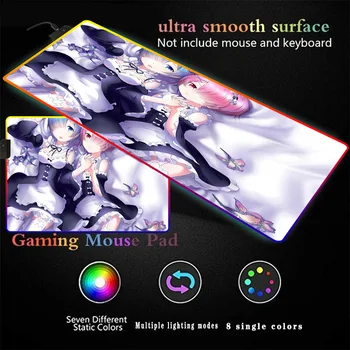 Gaming RGB Mouse Pad Big Computer Mousepad LED Backlit Mause Pad 900x400 800X300 Keyboard Desk Mat for Re Zero Sexy Girl Anime
Gaming RGB Mouse Pad Big Computer Mousepad LED Backlit Mause Pad 900x400 800X300 Keyboard Desk Mat for Re Zero Sexy Girl Anime