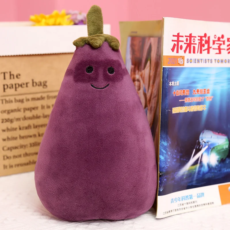 Funny Mr Eggplant Plush Toy Soft Cute Stuffed Aubergine Doll Purple Sleeping Pillow Show Different Expression Toys For Baby Girl | Игрушки и