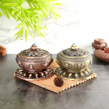 Incense Burner Chinese Buddha Incense Holder Zinc Alloy Lotusflower Sandalwood Censer for Home Office Teahouse Home Decor 2Color
Incense Burner Chinese Buddha Incense Holder Zinc Alloy Lotusflower Sandalwood Censer for Home Office Teahouse Home Decor 2Color