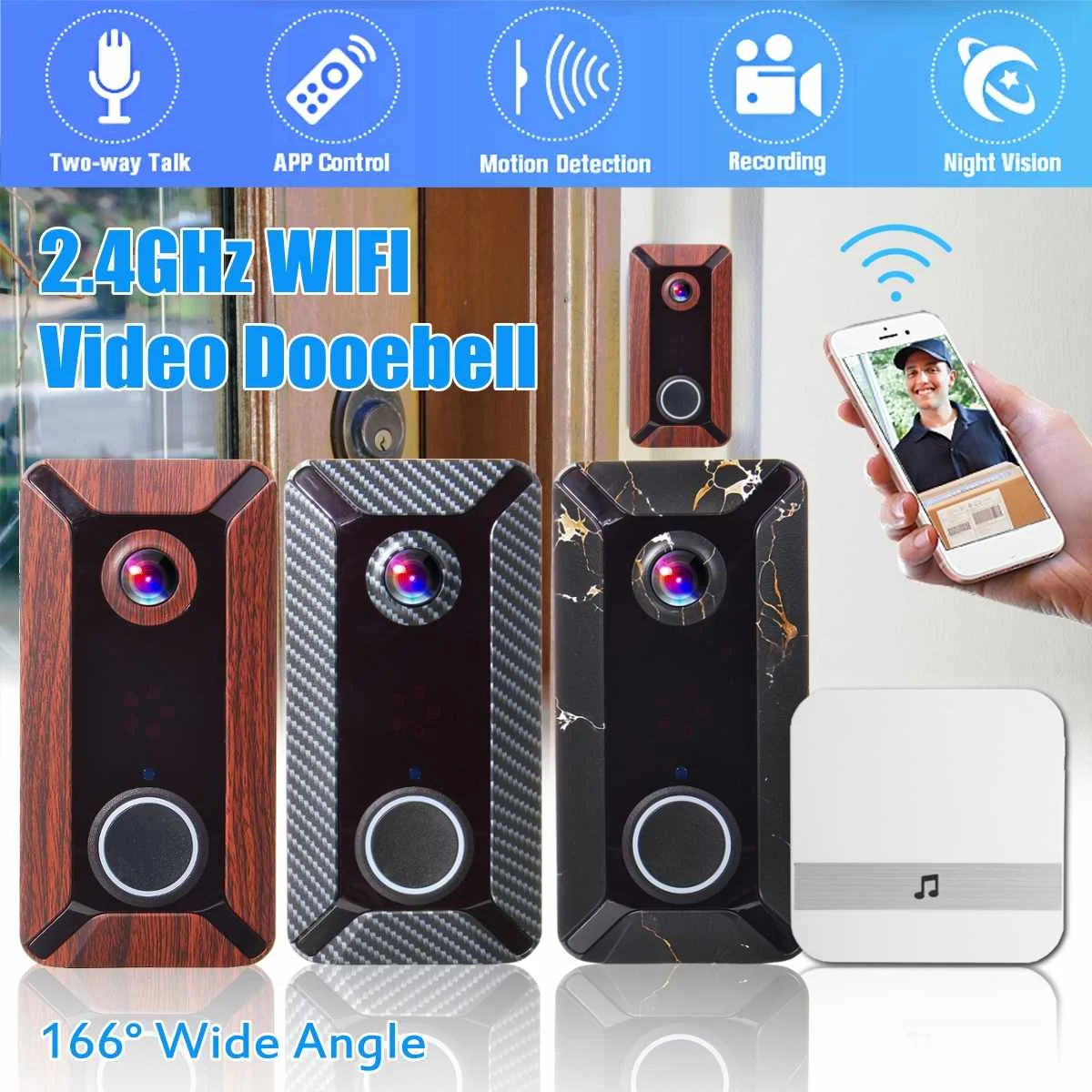 Smart WiFi Video Doorbell Camera Visual Intercom With Chime Night vision IP Door Bell Wireless Home Security Camera
Smart WiFi Video Doorbell Camera Visual Intercom With Chime Night vision IP Door Bell Wireless Home Security Camera