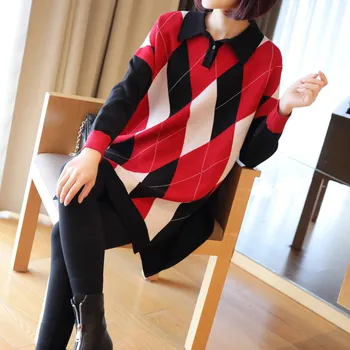 Print Plaid 2020 Spring Winter Sweater Women Knitted Turtleneck Sweater Casual Soft Fashion Loose Femme Elasticity Pullovers
Print Plaid 2020 Spring Winter Sweater Women Knitted Turtleneck Sweater Casual Soft Fashion Loose Femme Elasticity Pullovers