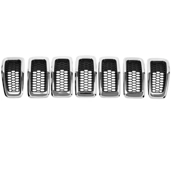 uxcell Silver Tone Black Jeep Grille Inserts Cover Trim Kit for 2014-2018 Jeep Cherokee 
uxcell Silver Tone Black Jeep Grille Inserts Cover Trim Kit for 2014-2018 Jeep Cherokee