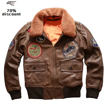 2020 Men Brown Genuine Leather Pilot Jacket Wool Collar Plus Size XXXL Real Cowhide Winter Russian Pilot Coat FREE SHIPPING
2020 Men Brown Genuine Leather Pilot Jacket Wool Collar Plus Size XXXL Real Cowhide Winter Russian Pilot Coat FREE SHIPPING