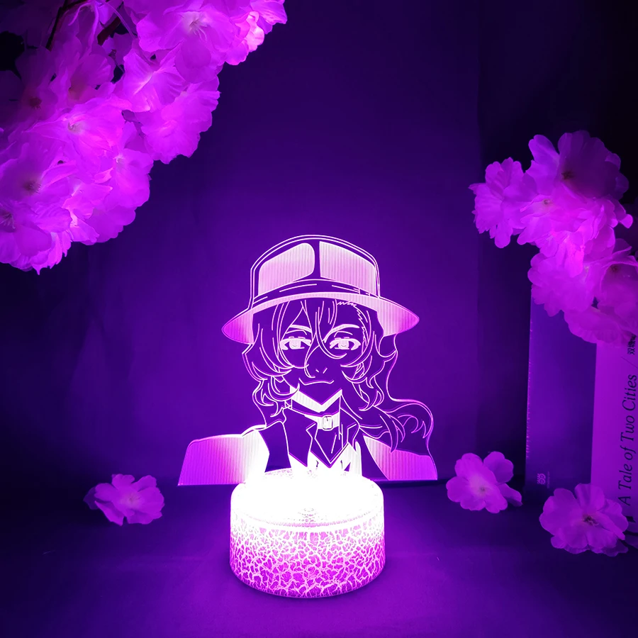 LED Light Anime Avatar Bungo Stray Dogs Nakahara Chuuy Acrylic Night Lamp RGB Flashing Cool Gift 3D Light Children Bedroom Decor
LED Light Anime Avatar Bungo Stray Dogs Nakahara Chuuy Acrylic Night Lamp RGB Flashing Cool Gift 3D Light Children Bedroom Decor