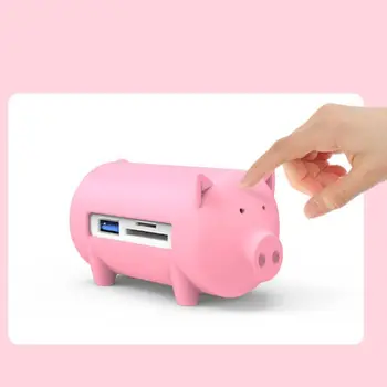 ORICO Cute Pig 4 Ports USB 3.0 OTG Hub USB Splitter Support TF SD Card Reader for MacBook Air Laptop PC USB3.0 Hub
ORICO Cute Pig 4 Ports USB 3.0 OTG Hub USB Splitter Support TF SD Card Reader for MacBook Air Laptop PC USB3.0 Hub
