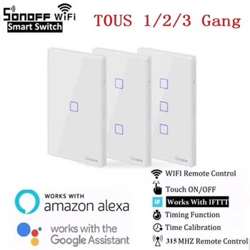 SONOFF T0 Smart Home 2/3 Gangs Wall WiFi Switch eWeLink APP Control Alexa Voice Remote Control Home Automation With Google Home
SONOFF T0 Smart Home 2/3 Gangs Wall WiFi Switch eWeLink APP Control Alexa Voice Remote Control Home Automation With Google Home