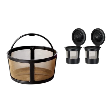 Cup Basket Coffee Filter,Reusable Single Cup Filter Make Stainless Steel+Plastic Mesh for Mr. Coffee Makers and Brewers
Cup Basket Coffee Filter,Reusable Single Cup Filter Make Stainless Steel+Plastic Mesh for Mr. Coffee Makers and Brewers