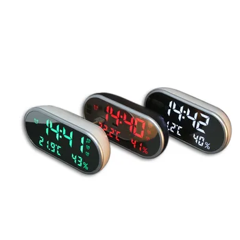 Digital USB Alarm Clock Portable Mirror HD LED Clock with Time Humidity Temperature Display Function
Digital USB Alarm Clock Portable Mirror HD LED Clock with Time Humidity Temperature Display Function