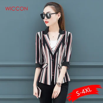 Female Half Sleeved Striped Blazers Small Women Short Coat 2020 New Autumn Korean Version Casual Office Lady Plus Size S-4XL
Female Half Sleeved Striped Blazers Small Women Short Coat 2020 New Autumn Korean Version Casual Office Lady Plus Size S-4XL