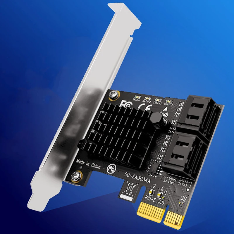 ЧИА Майнинг PCIe SATA 4 порта 6G SATA III 3,0 карта контроллера без Raid PCI Express 3,0x1 Gen3 плата расширения SATA PCI-E адаптер
ЧИА Майнинг PCIe SATA 4 порта 6G SATA III 3,0 карта контроллера без Raid PCI Express 3,0x1 Gen3 плата расширения SATA PCI-E адаптер