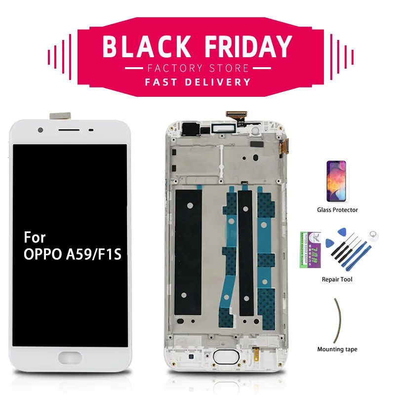 5.5'' LCD For OPPO F1S Display Touch Screen Digitizer With Frame For Oppo F1S LCD Display A59 A1601 LCD Replacement
5.5'' LCD For OPPO F1S Display Touch Screen Digitizer With Frame For Oppo F1S LCD Display A59 A1601 LCD Replacement