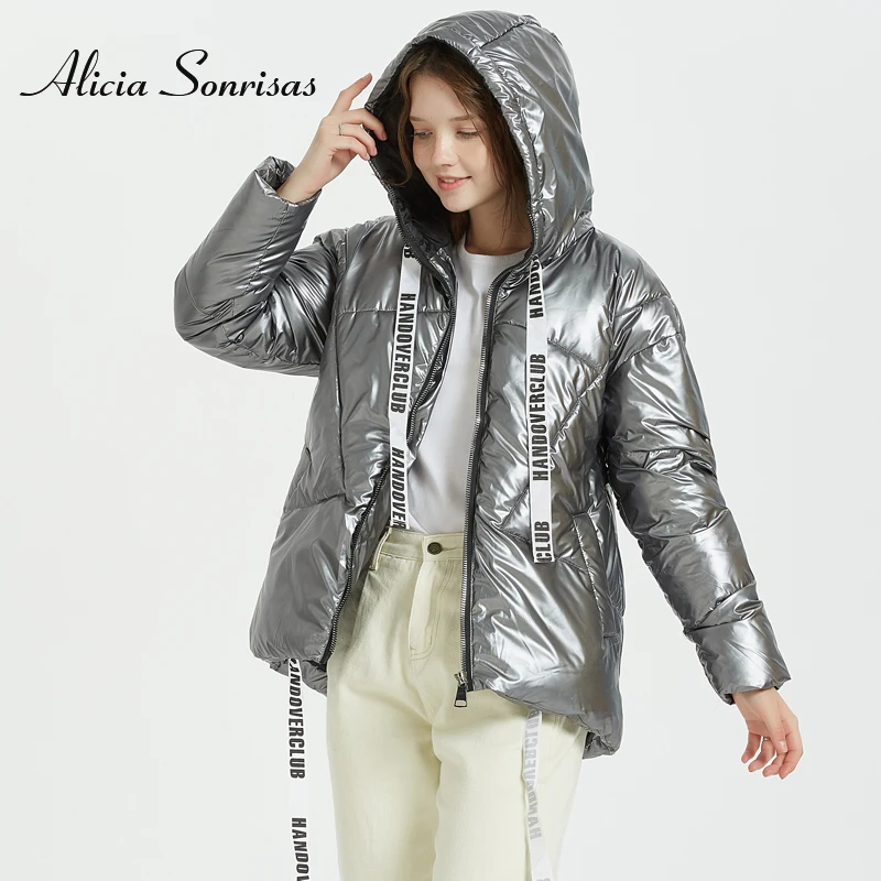 4 Colors Women Winter Jacket Down Cotton Parka Glossy Silver Hooded Jacket Large Size Warm Thick Female Blue Ribbons Coat AS708
4 Colors Women Winter Jacket Down Cotton Parka Glossy Silver Hooded Jacket Large Size Warm Thick Female Blue Ribbons Coat AS708
