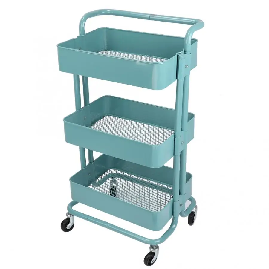 3 Tiers Metal Movable Rolling Wheel Storage Rack Trolley Cart for Hair Salons Barbershop Storage Cart 
3 Tiers Metal Movable Rolling Wheel Storage Rack Trolley Cart for Hair Salons Barbershop Storage Cart