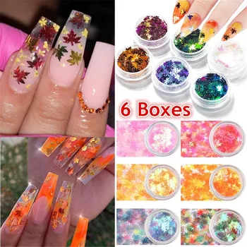 Random 6Pcs/Set Nail Sequins Color Sequins Nail Art Glitter Flakes UV Gel Polish Butterfly Maple Leaf Paillette Decor Nails Set
Random 6Pcs/Set Nail Sequins Color Sequins Nail Art Glitter Flakes UV Gel Polish Butterfly Maple Leaf Paillette Decor Nails Set