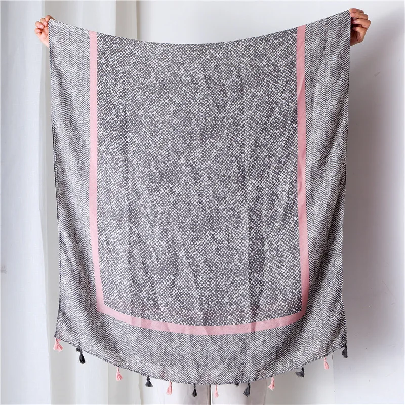 Waliicorners Women Wrap Pashmina Stole Bufanda Muslim Hijab Snood 180*90Cm Aztec Tassel Viscose Shawl Scarf 7 H9fc46844ca614d3b941b2a4f7d7084d0v