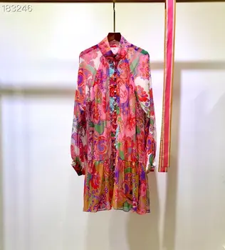 Runway Autumn Dresses Women Elegant Lantern Long Sleeve Flower Print Belt Bohemian Mini Single Breasted Dress
Runway Autumn Dresses Women Elegant Lantern Long Sleeve Flower Print Belt Bohemian Mini Single Breasted Dress