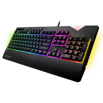 Keyboard ASUS ROG Strix Flare 90MP00M1-B0RA00 Cherry MX brown switches, wired, mechanical, USB, RGB backlight, color: black
Keyboard ASUS ROG Strix Flare 90MP00M1-B0RA00 Cherry MX brown switches, wired, mechanical, USB, RGB backlight, color: black