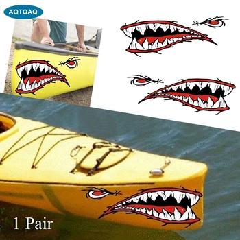 AQTQAQ 1Pair Reflective Boat Decals Sticker Shark Teeth Mouth Fishing Canoe Car Truck Kayak Graphics Accessories
AQTQAQ 1Pair Reflective Boat Decals Sticker Shark Teeth Mouth Fishing Canoe Car Truck Kayak Graphics Accessories