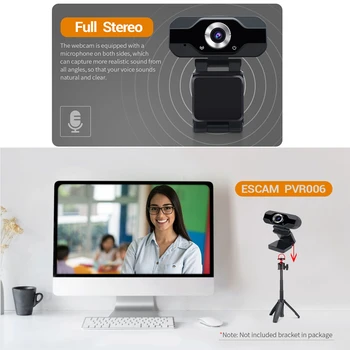 PVR006 Full HD 1080P Webcam USB Pc Computer Camera Video Webcam for Online Teaching Live Broadcast 
PVR006 Full HD 1080P Webcam USB Pc Computer Camera Video Webcam for Online Teaching Live Broadcast