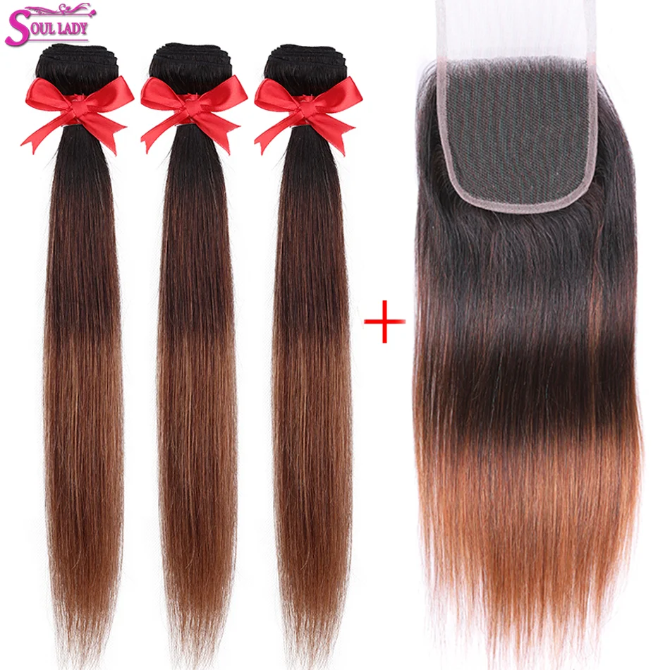 Soul Lady Peruvian Straight Hair Ombre Bundles With Closure 3 Tone 1b/4/30 Non Remy 100% Ombre Human Hair Bundles With Closure
Soul Lady Peruvian Straight Hair Ombre Bundles With Closure 3 Tone 1b/4/30 Non Remy 100% Ombre Human Hair Bundles With Closure