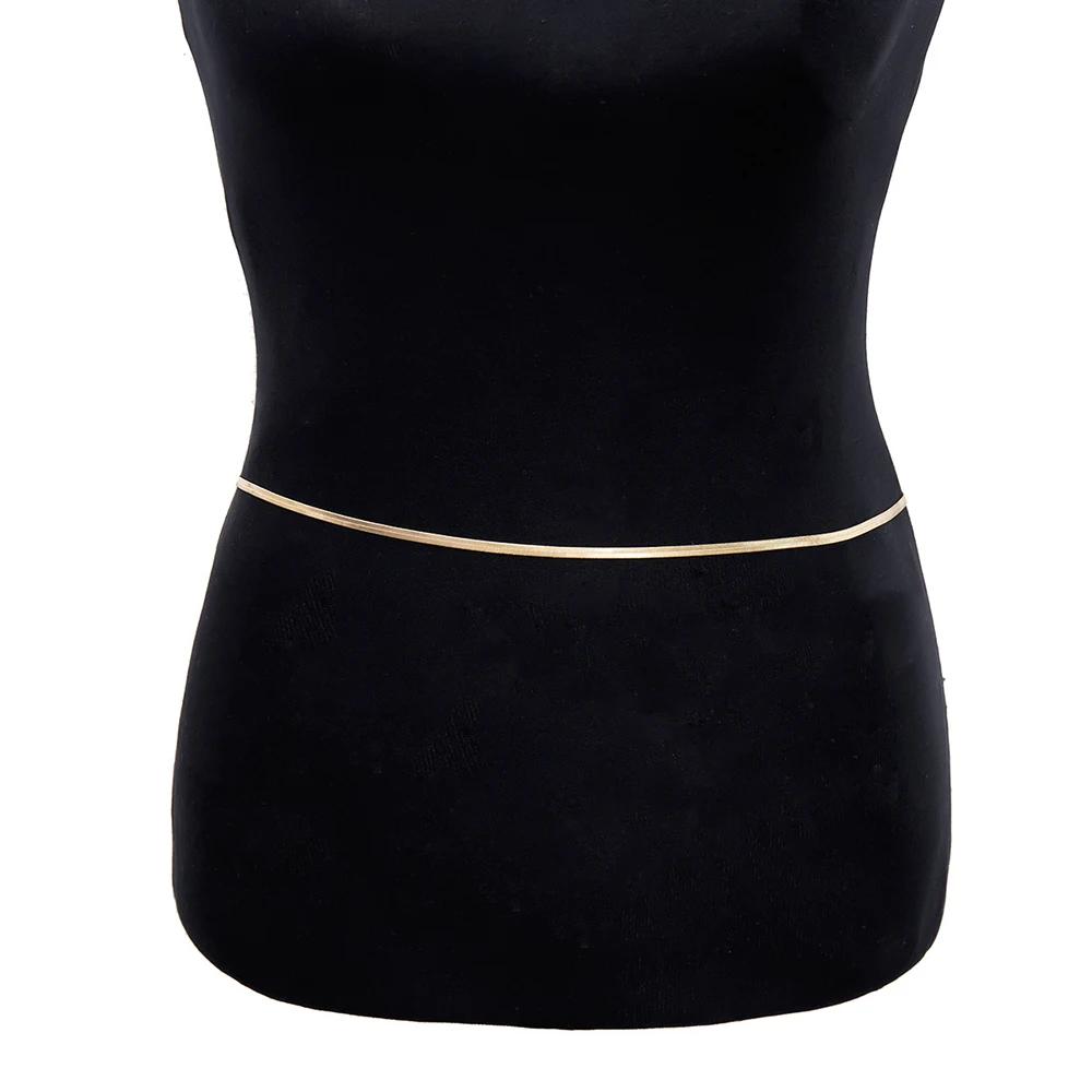 Ceinture de ventre simple pour femme, accessoire indien africain, collier plaqué or, bijoux de corps sexy pour salle de bain, ceinture de mode 5