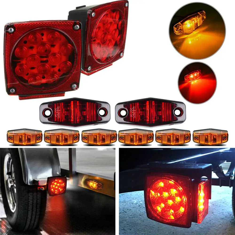 10PCS Over 80" Truck Trailer LED Light Kit,Stop Turn Tail,Side Marker Light Waterproof
10PCS Over 80" Truck Trailer LED Light Kit,Stop Turn Tail,Side Marker Light Waterproof