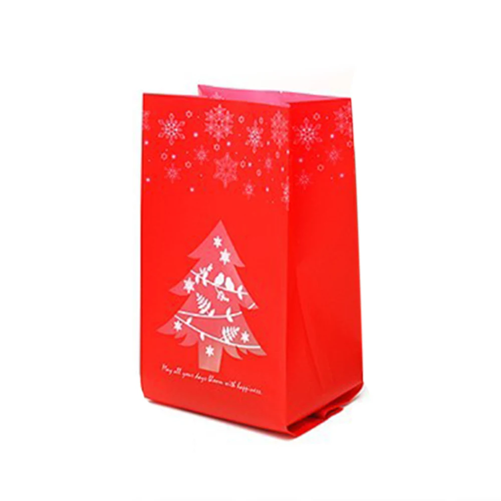 100pcs christmas gift bag red green christmas tree snowflake