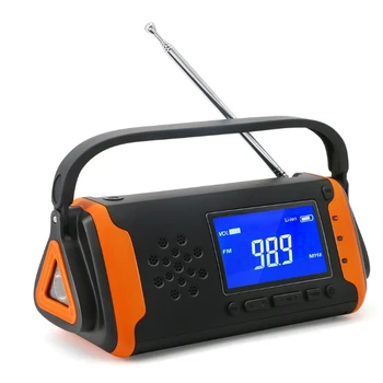 Portable AM FM Emergency Hand Crank Solar Radio with 4000MAh Power Bank LED Light SOS Alarm for Camping Outdoor
Portable AM FM Emergency Hand Crank Solar Radio with 4000MAh Power Bank LED Light SOS Alarm for Camping Outdoor