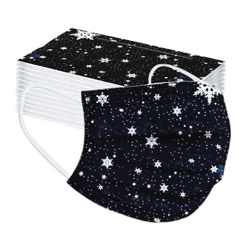50pcs Snowflake Print Masks Breathable Non-woven Protection Face Mask Masque Disposable 3 Layer Ply Earloop Mask Mascarillas
50pcs Snowflake Print Masks Breathable Non-woven Protection Face Mask Masque Disposable 3 Layer Ply Earloop Mask Mascarillas