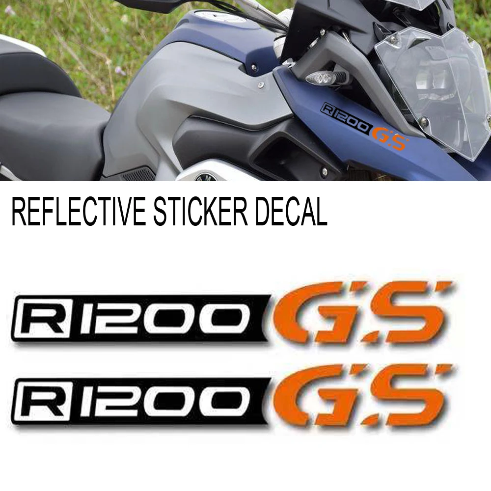 

8Inch Reflective Sticker Decal Motorcycle Car Sticker Wheels Fairing Helmet Sticker Decal For BMW R1200GS R1200 GS R 1200 GS