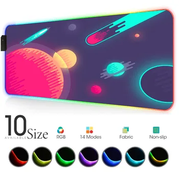 Neon Space Mouse Pad RGB Black red Gamer Accessories Large LED MousePad Gaming Desk Mat PC Desk Play Mat with Backlit Planet 
Neon Space Mouse Pad RGB Black red Gamer Accessories Large LED MousePad Gaming Desk Mat PC Desk Play Mat with Backlit Planet