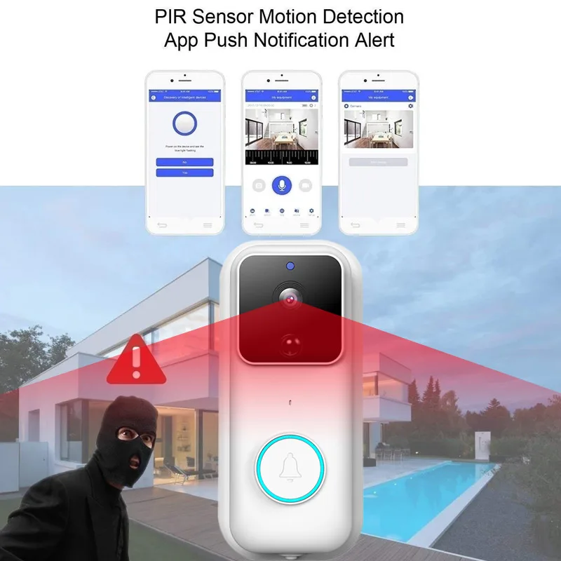 Universal Night Vision Visual Doorbell WiFi Door Bell Motion Detection Two Way Audio Ring Camera APP Visitor Multifunctional
Universal Night Vision Visual Doorbell WiFi Door Bell Motion Detection Two Way Audio Ring Camera APP Visitor Multifunctional