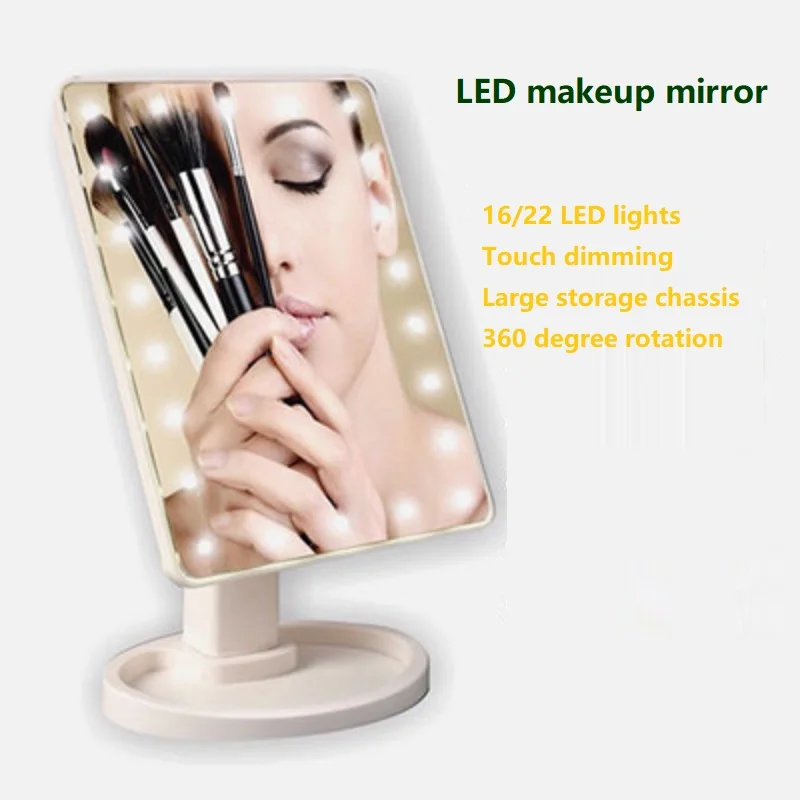 LED Makeup Mirror Illuminated Cosmetic Room Decor Storage Table Mirror Touch Screen Bright Adjustable USB 360 Degree Rotatable
LED Makeup Mirror Illuminated Cosmetic Room Decor Storage Table Mirror Touch Screen Bright Adjustable USB 360 Degree Rotatable