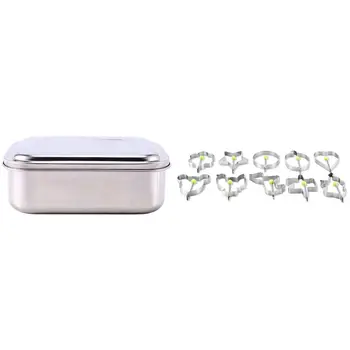 1x 3 Grid Stainless Steel Lunch Box Tableware Food Container Single Layer & 10 Pcs Stainless Steel Steamed Egg Molds
1x 3 Grid Stainless Steel Lunch Box Tableware Food Container Single Layer & 10 Pcs Stainless Steel Steamed Egg Molds