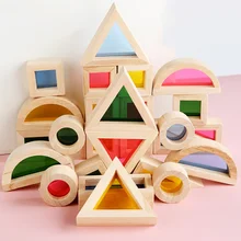 Wooden Rainbow Stacking Blocks Creative Colorful Learning And Educational Construction Building Toys Set For Kids For Ages 2+ 
Wooden Rainbow Stacking Blocks Creative Colorful Learning And Educational Construction Building Toys Set For Kids For Ages 2+