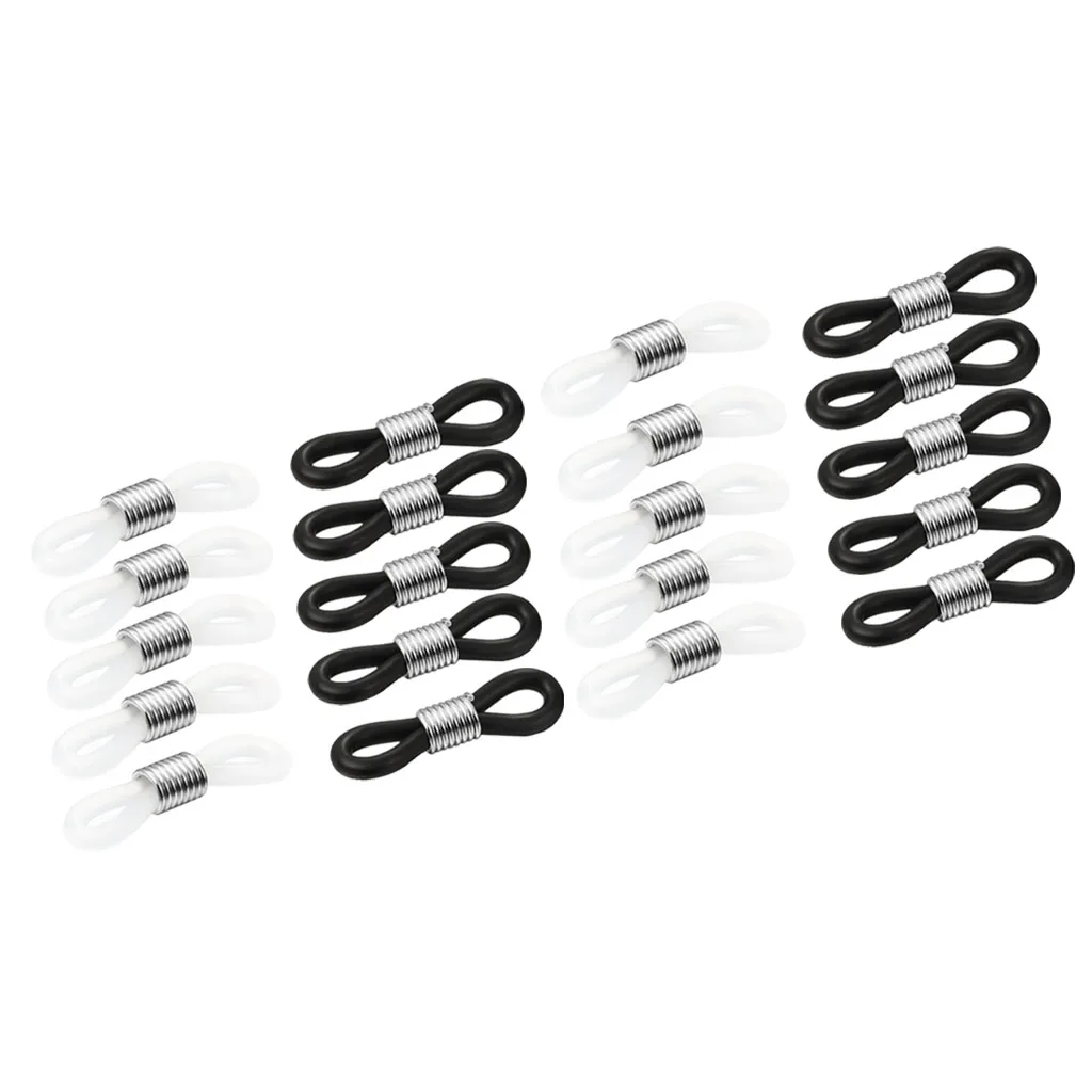 20Pcs Rubber and Metal Ends Anti-slip Eyeglass Accessories Chain Holder Retainer Connectors 20Pcs Rubber and Metal Ends Anti-slip Eyeglass Accessories Chain Holder Retainer Connectors