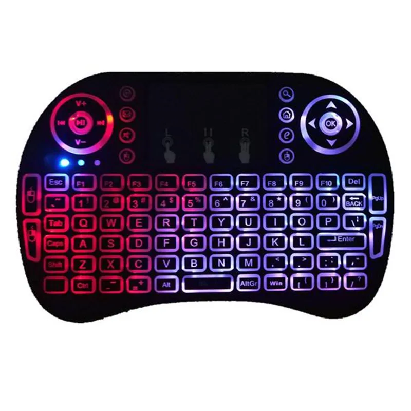 SOONHUA Portable Mini Keyboard I8 2.4G Air Mouse Wireless Keyboards With Touchpad Receiver With Receiver And Lithium Battery
SOONHUA Portable Mini Keyboard I8 2.4G Air Mouse Wireless Keyboards With Touchpad Receiver With Receiver And Lithium Battery
