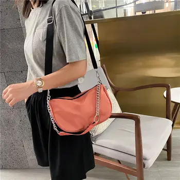 Ring Chain Small Crossbody Bags for Women Shoulder Bags Soft Nylon Solid Leisure Fashion Summer Cool Dumplings Bags Female
Ring Chain Small Crossbody Bags for Women Shoulder Bags Soft Nylon Solid Leisure Fashion Summer Cool Dumplings Bags Female