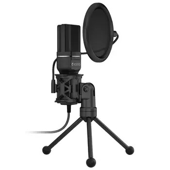 Computer Game Recording Condenser Microphone with Pop Filter Tripod Stand Desktop Mic Kit 1.4m Length Cable
Computer Game Recording Condenser Microphone with Pop Filter Tripod Stand Desktop Mic Kit 1.4m Length Cable