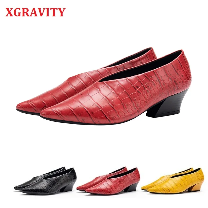 XGRAVITY New Autumn Snakeskin Designer Vintage Evening Shoes Ladies Fashion Pointed Toe V Cut Woman High Heel Pumps Bridal A208
XGRAVITY New Autumn Snakeskin Designer Vintage Evening Shoes Ladies Fashion Pointed Toe V Cut Woman High Heel Pumps Bridal A208