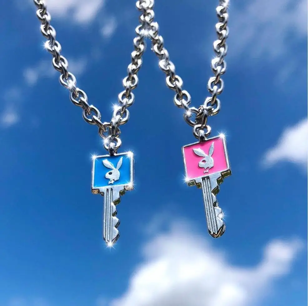 New Harajuku KEY Rabbit Head Stainless Steel Necklace Pendant mujerbest Friends GIFT Necklace Hip Hop Gothic Collares
New Harajuku KEY Rabbit Head Stainless Steel Necklace Pendant mujerbest Friends GIFT Necklace Hip Hop Gothic Collares