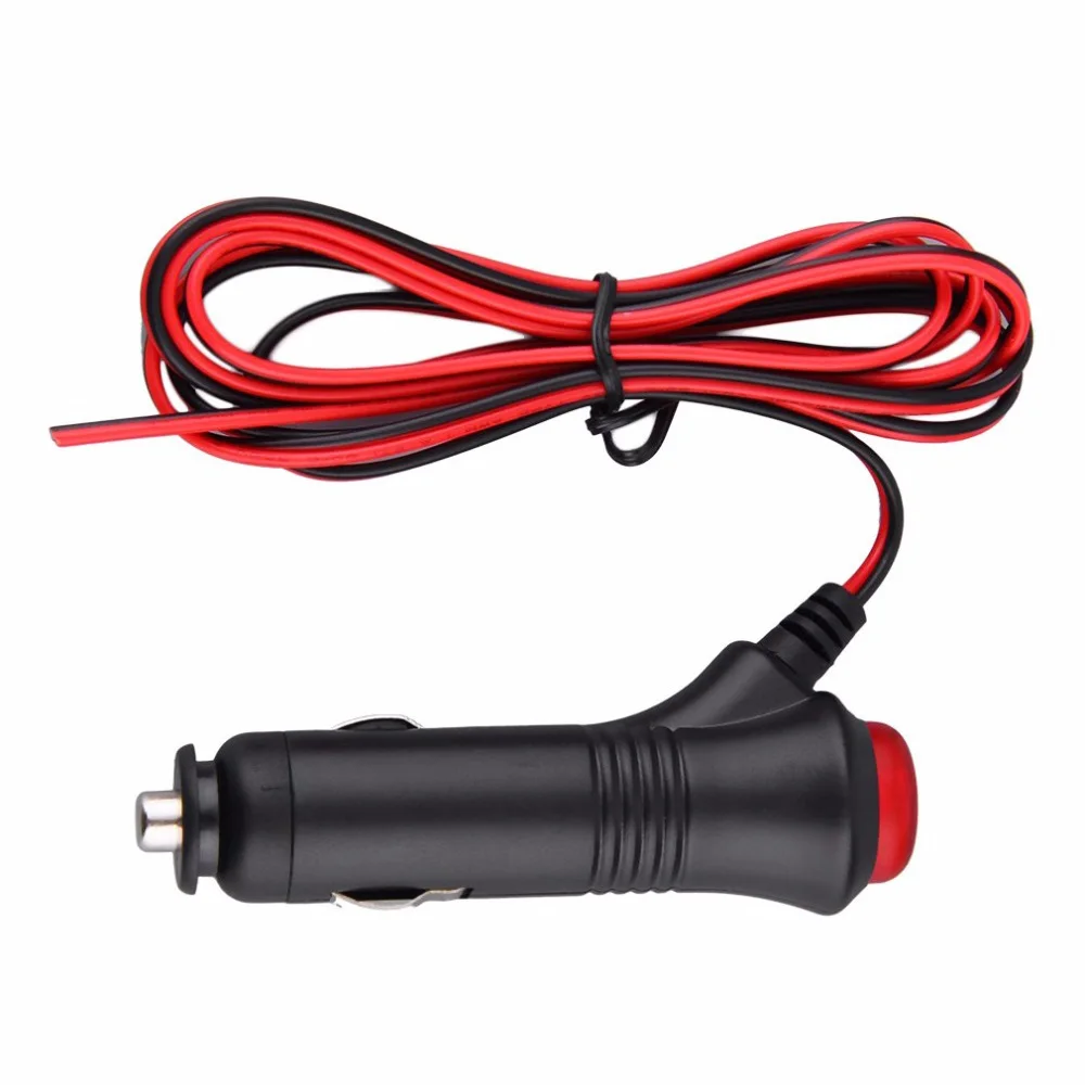

12V 24V Car Cigarette Lighter Socket Switch Instruction Power Adapter Connector Cable Charger Plug Universal Interior