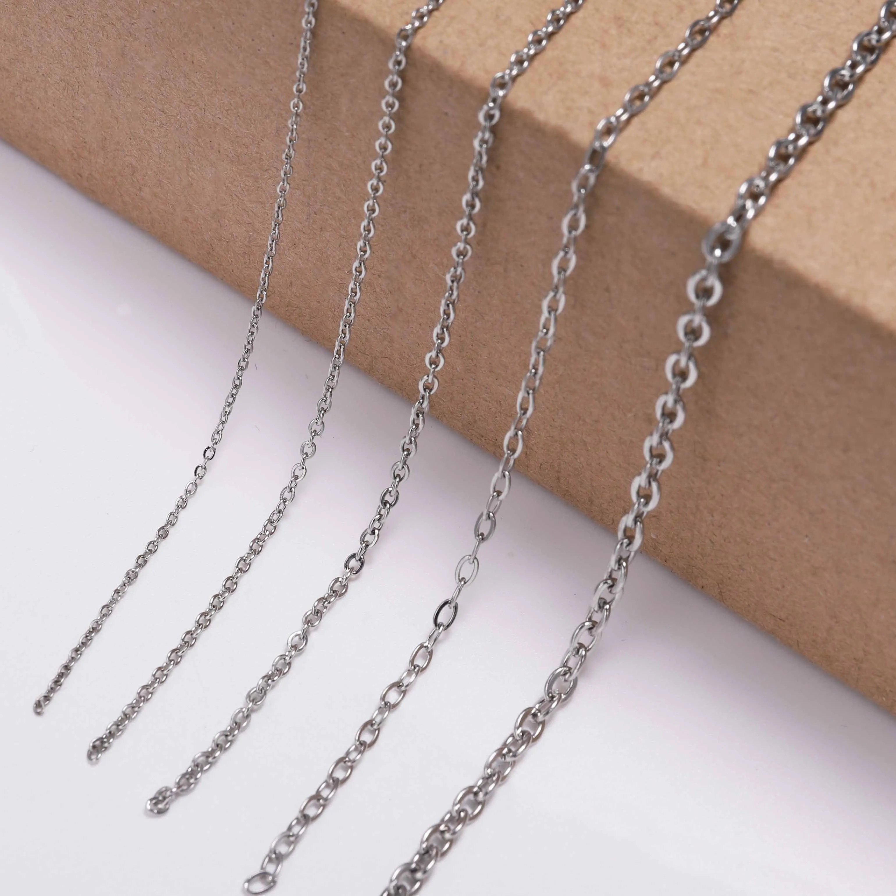 5m/lot 1.2 1.6 2.0 2.2 3.2 mm Stainless Steel Cable Chain Bulk Necklace Chains For Jewelry Making Findings Supplies Wholesale
5m/lot 1.2 1.6 2.0 2.2 3.2 mm Stainless Steel Cable Chain Bulk Necklace Chains For Jewelry Making Findings Supplies Wholesale