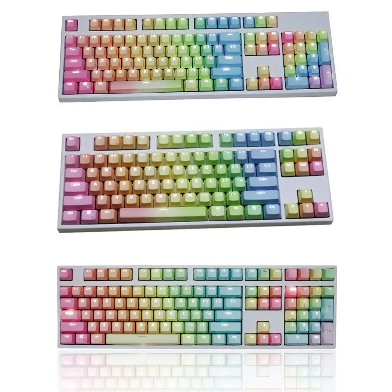 1 Set Replaceable PBT Keycaps 87 104 108 Transparent Lettering Keys Double Shot Injection Backli Key Cap for Mechanical Keyboard
1 Set Replaceable PBT Keycaps 87 104 108 Transparent Lettering Keys Double Shot Injection Backli Key Cap for Mechanical Keyboard