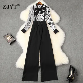 High Street Fashion Women Pants 2Piece Set Spring 2020 New Office Lady Outfits Floral Print Chiffon Blouse and Pants Suit Sets
High Street Fashion Women Pants 2Piece Set Spring 2020 New Office Lady Outfits Floral Print Chiffon Blouse and Pants Suit Sets